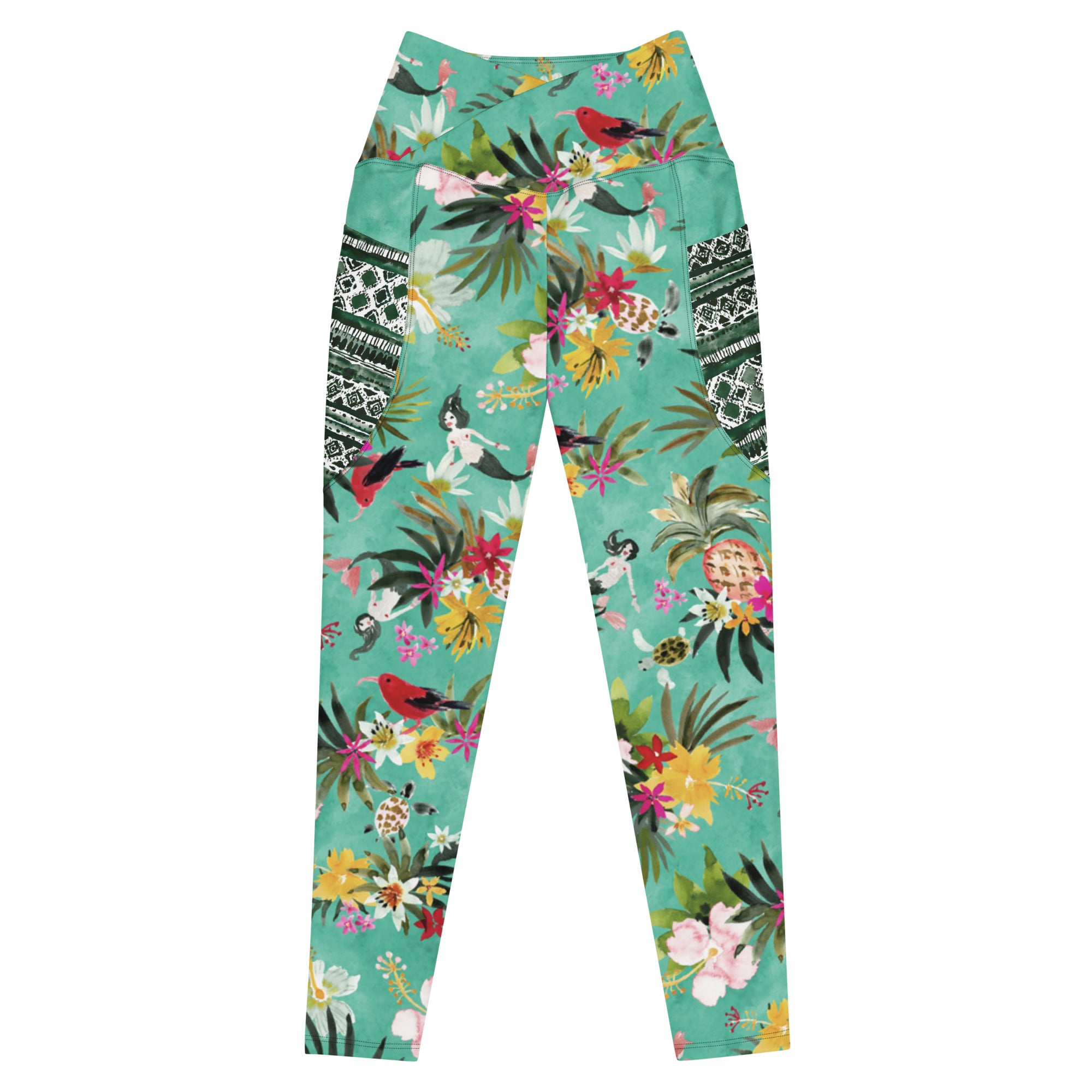 HONOLULU BOUND Crossover Leggings with Pockets