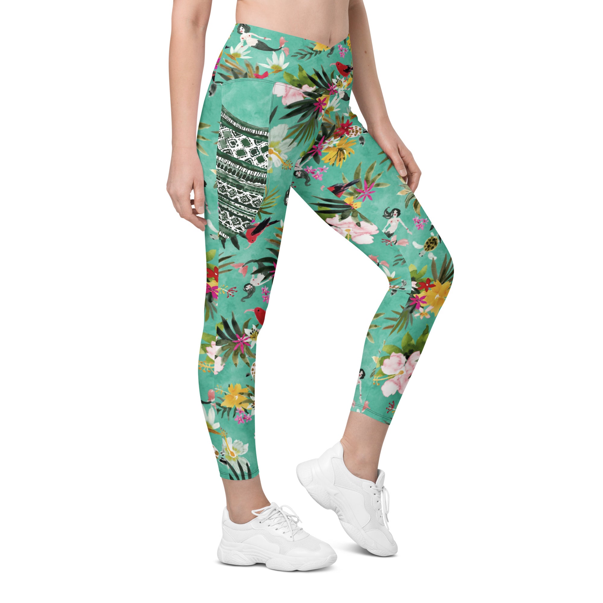 HONOLULU BOUND Crossover Leggings with Pockets