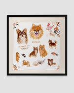 Load image into Gallery viewer, Custom silk pet portrait of two pets, Bruiser and Peanut
