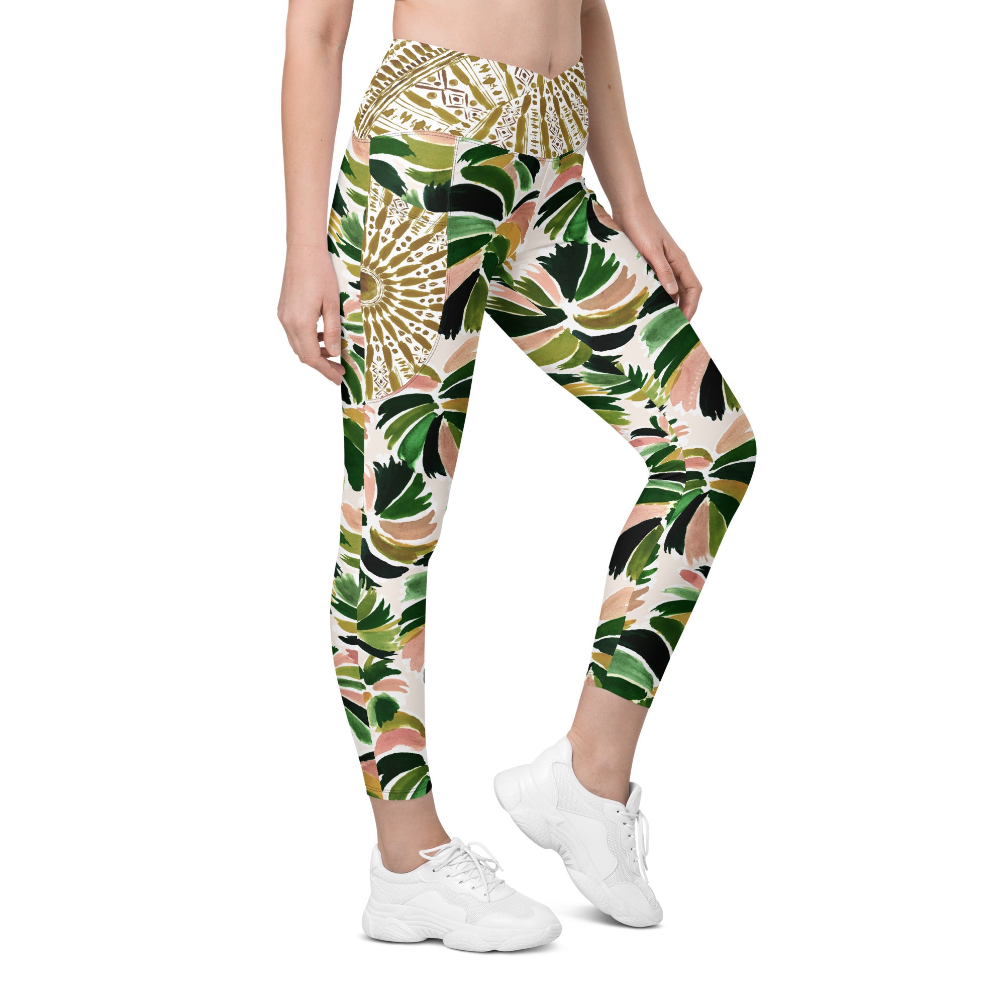 JUNGLICIOUS Crossover Leggings with Pockets