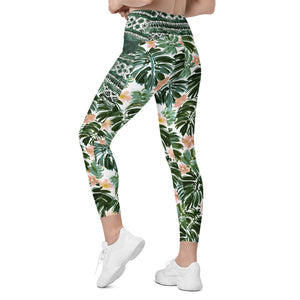 BIG MOOD Crossover Leggings with Pockets